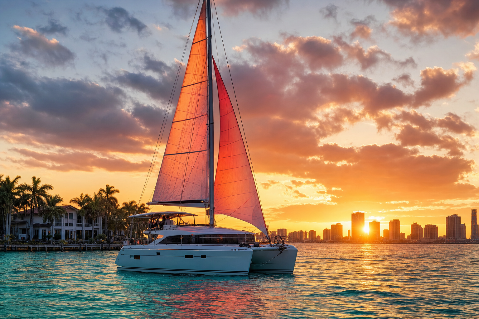 Miami Sunset Catamaran Sail